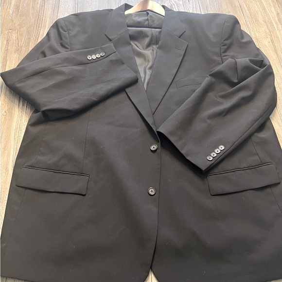 Comfort Zone Black Sport Coat with Notched Lapels, Some Worn Marks. Big & Tall. - Picture 3 of 11